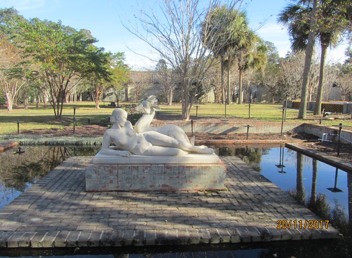 Reclining woman with Gazelle